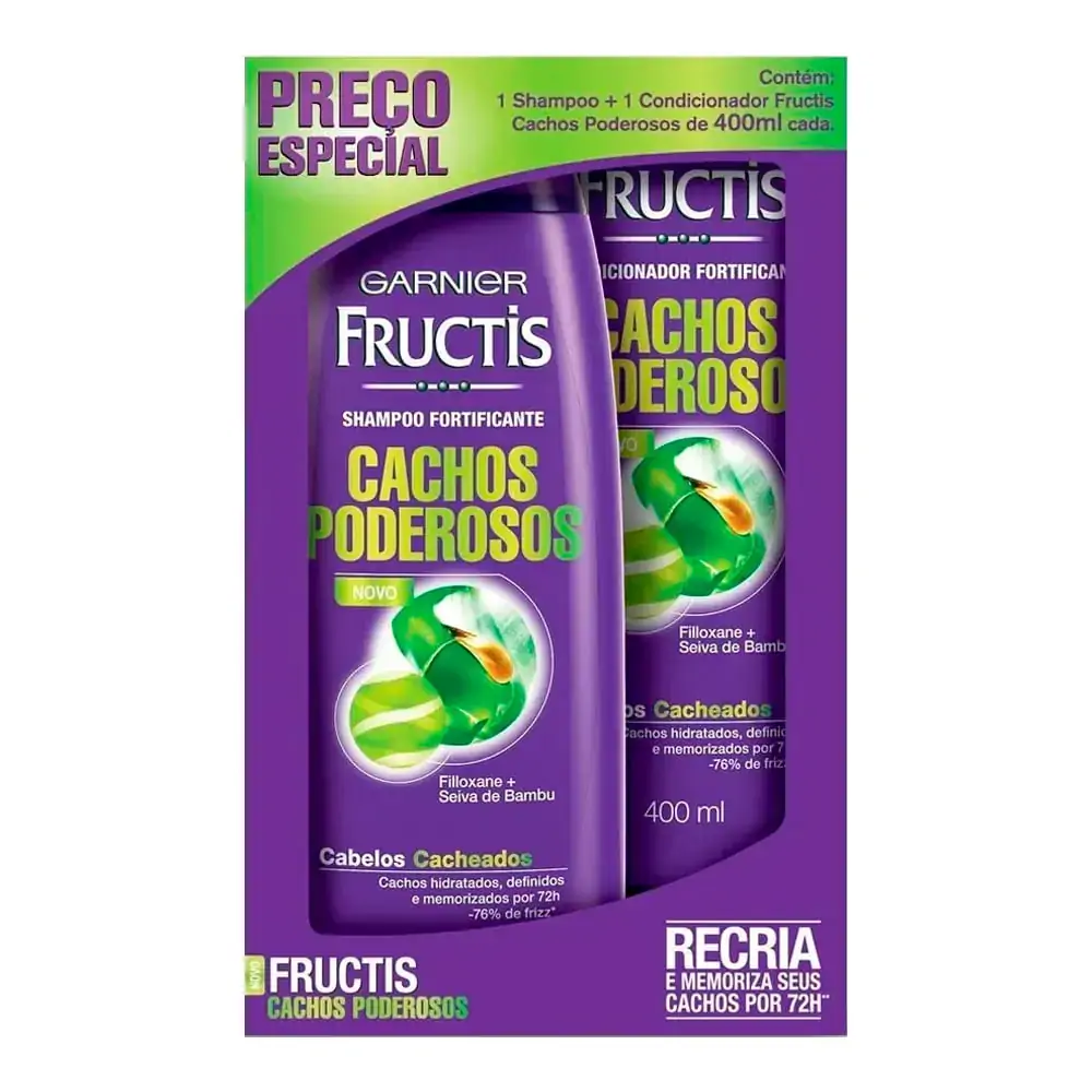 Shampoo Condicionador.fructis Cachos Poderosos