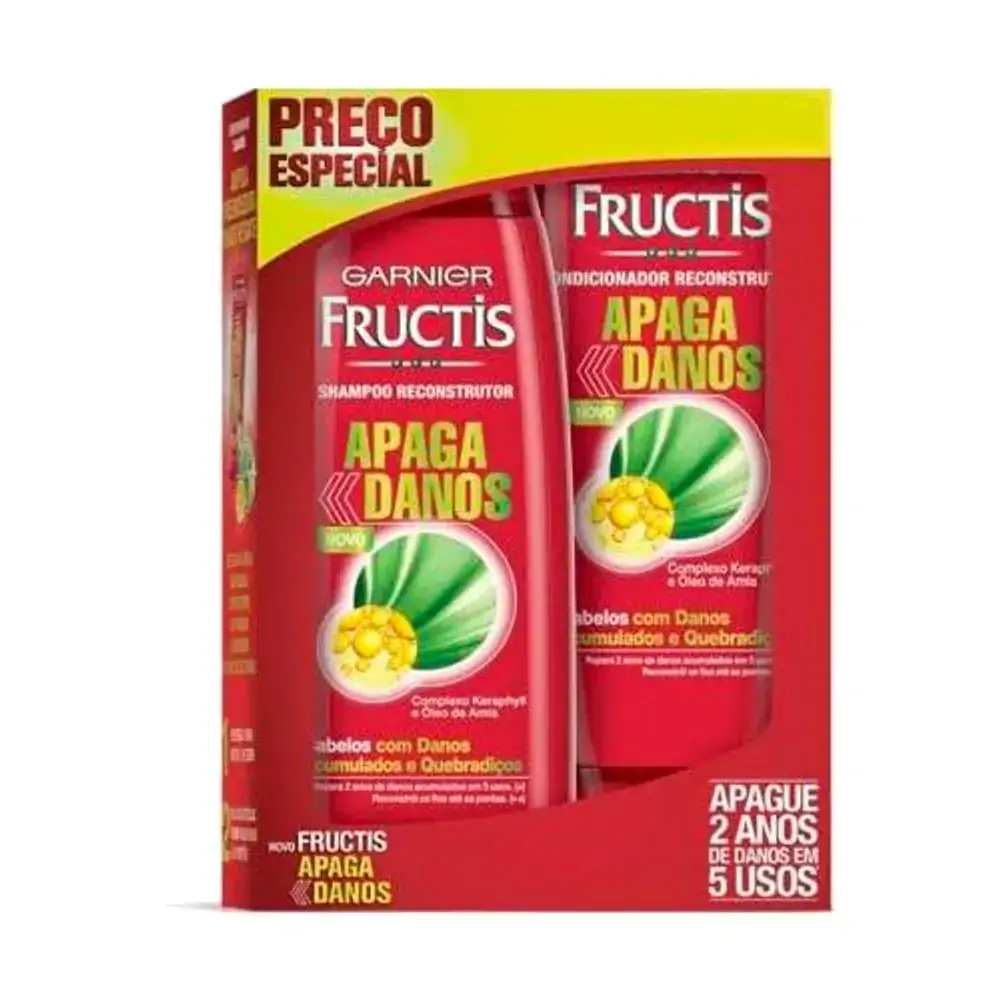 Kit Fructis Shampoo/condicionador /200 Ml Apaga Danos