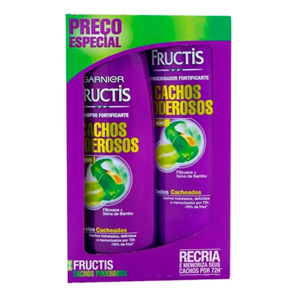 Kit Fructis Shampoo/condicionador /200 Ml Cachos Poderosos