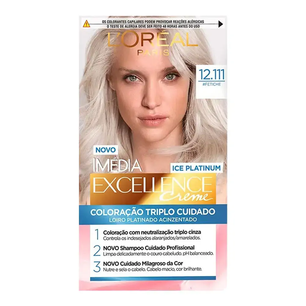 Kit Coloração Creme 12.111 Fetiche Loréal Paris Imédia Excellence Ice Colors