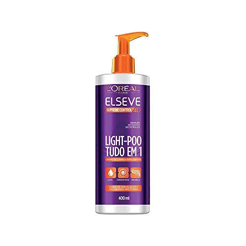 Creme De Limpeza Inteligente Elseve Light Poo Tudo Em 1 Supreme Control 4d 400ml Loreal Paris