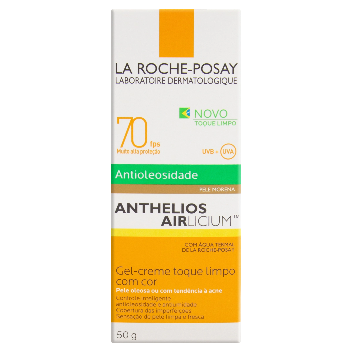 Protetor Solar Gel Creme Airlicium Com Cor Fps 70 Fp Uva 27 Pele Morena La Roche Posay Anthelios Cai