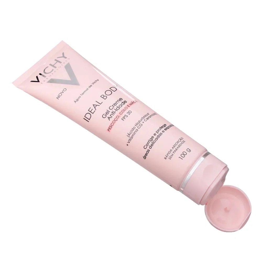 Gel Creme Anti Idade Pescoço, Colo E Mãos Fps 20 Vichy Ideal Body Caixa 100g