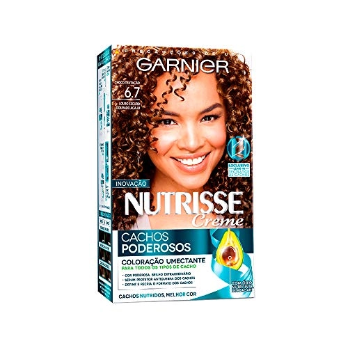 Kit Coloração Umectante Creme 6.7 Choco Tentação Garnier Nutrisse Cachos Poderosos