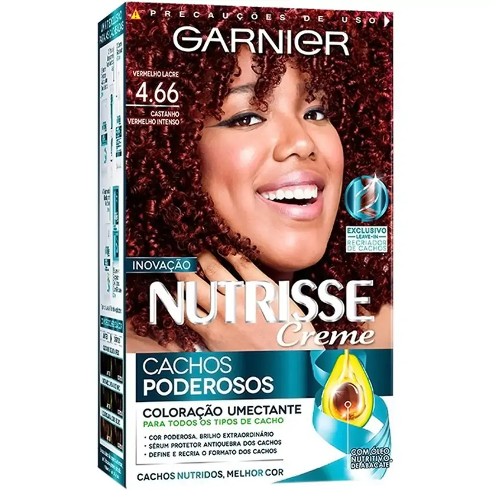 Tintura Nutrisse Cachos Poderoso 466 Vermelho Cx12