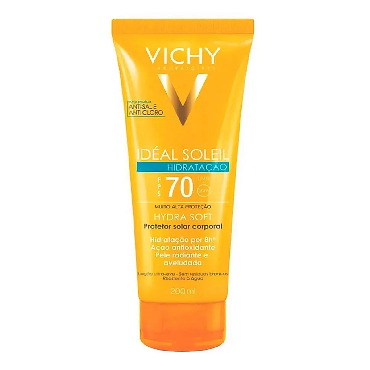 Protetor Solar Corporal Vichy Idéal Soleil Hydra Soft FPS 70 com 200 ml