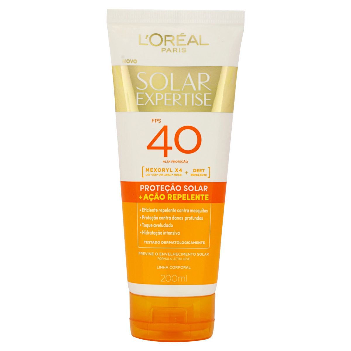 Protetor Solar Ação Repelente Corporal Fps 40 Loréal Paris Solar Expertise Bisnaga 200ml