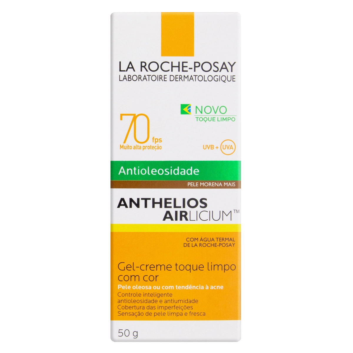 Protetor Solar Gel Creme Airlicium Com Cor Fps 70 Fp Uva 27 Pele Morena Mais La Roche Posay Anthelio