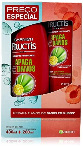 Kit Garnier Fructis Sh 400ml Cond 200ml Apaga Danos