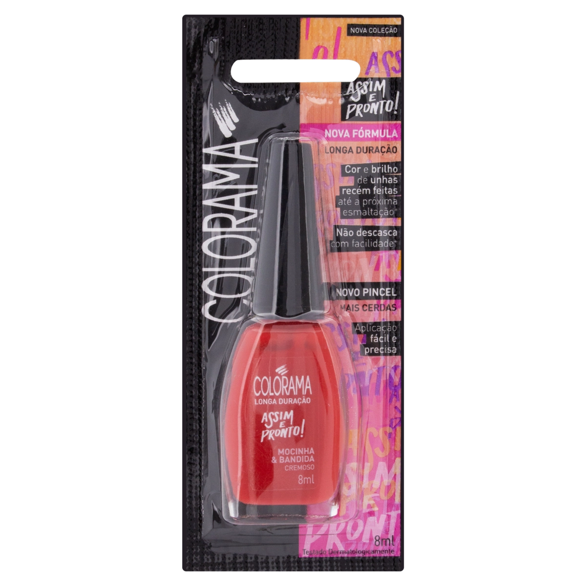 Esmalte Cremoso Mocinha Bandida Colorama Assim E Pronto Blister 8ml