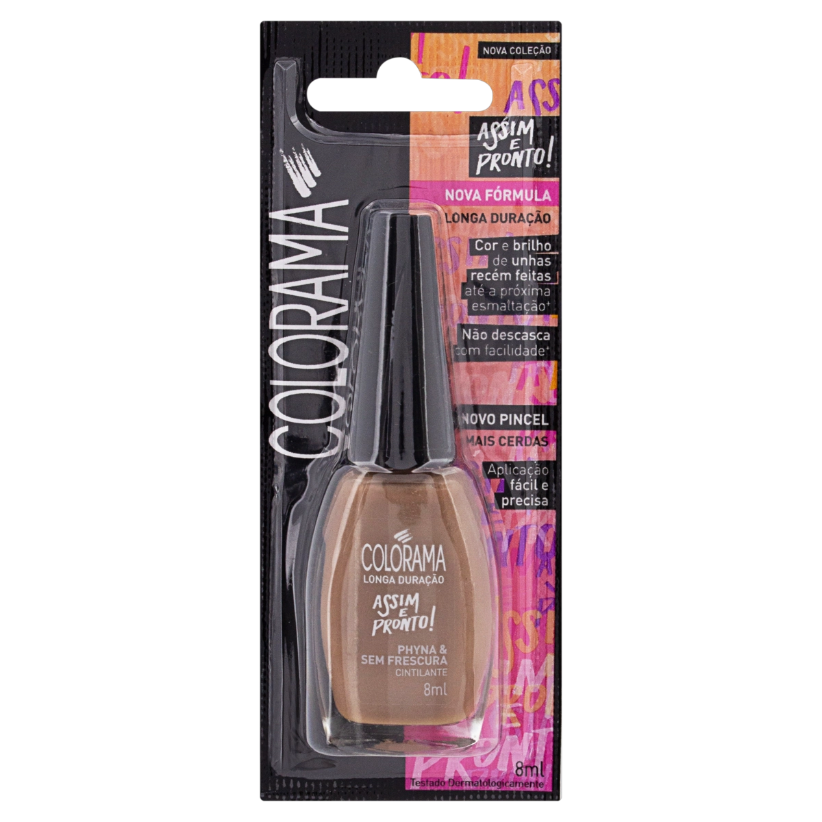Esmalte Cintilante Phyna Sem Frescura Colorama Assim E Pronto Blister 8ml