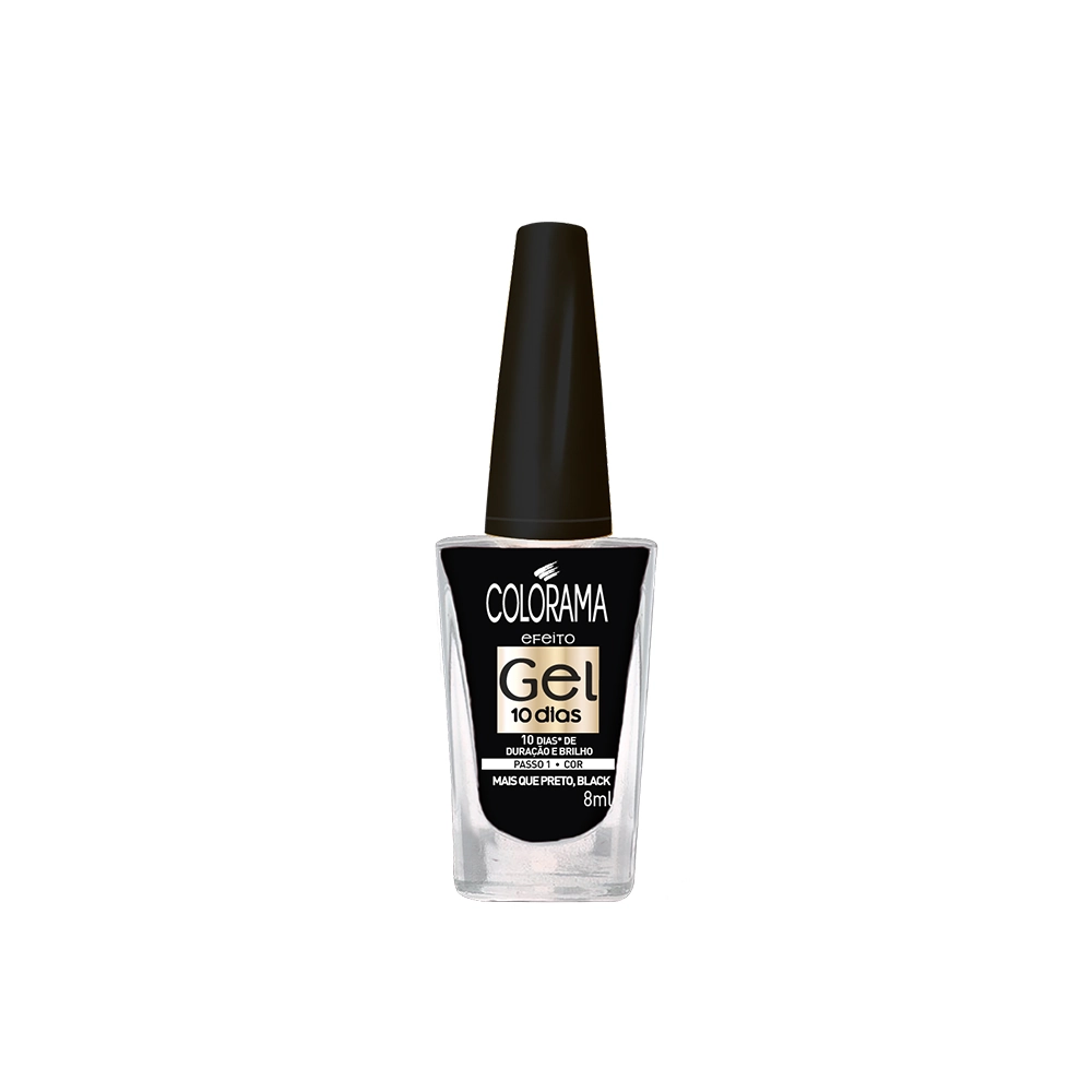 Esmalte Colorama Efeito Gel Mais Que Preto Black 8ml