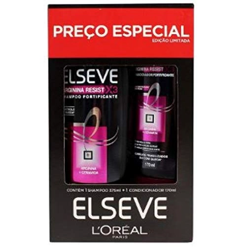 Kit Elseve Arginina Resist X3 Shampoo 375ml + Condicionador 170ml