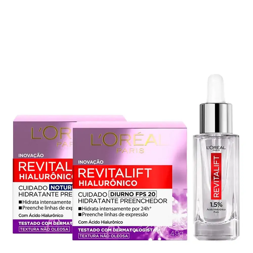 Creme Facial Anti-idade L'Oréal Paris Revitalift Hialurônico Noturno 49g