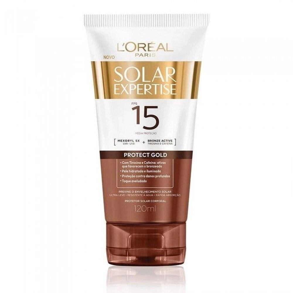 Protetor Solar L Oréal Solar Expertise Protect Gold FPS 15 120ml 1 Unidade