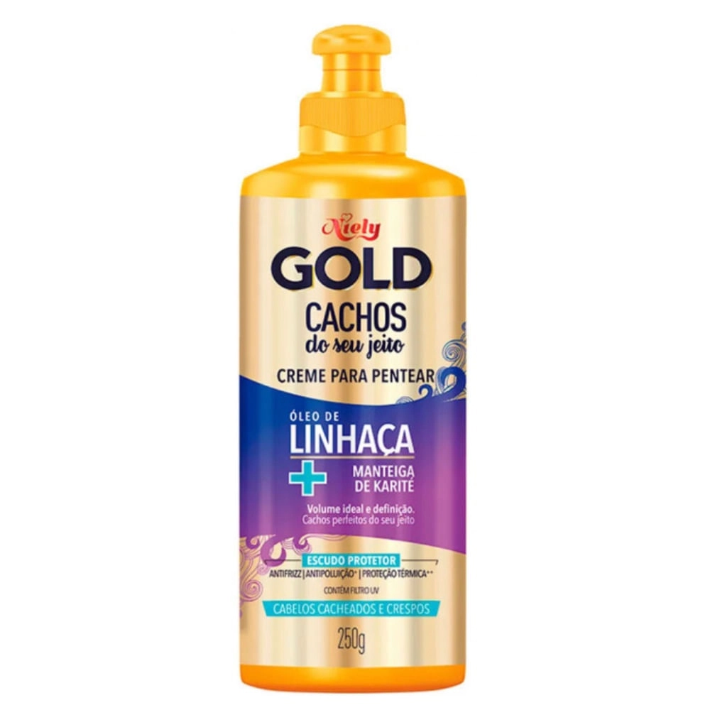 Creme Para Pentear Niely Gold Cachos Do Seu Jeito Frasco 250g