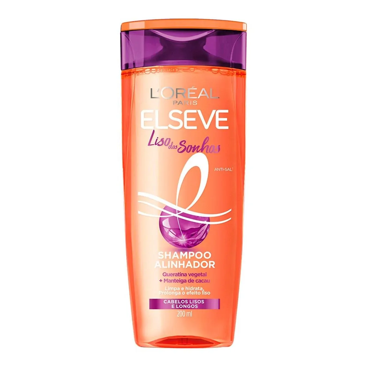Shampoo L'oréal Paris Elseve Liso dos Sonhos Frasco 200ml