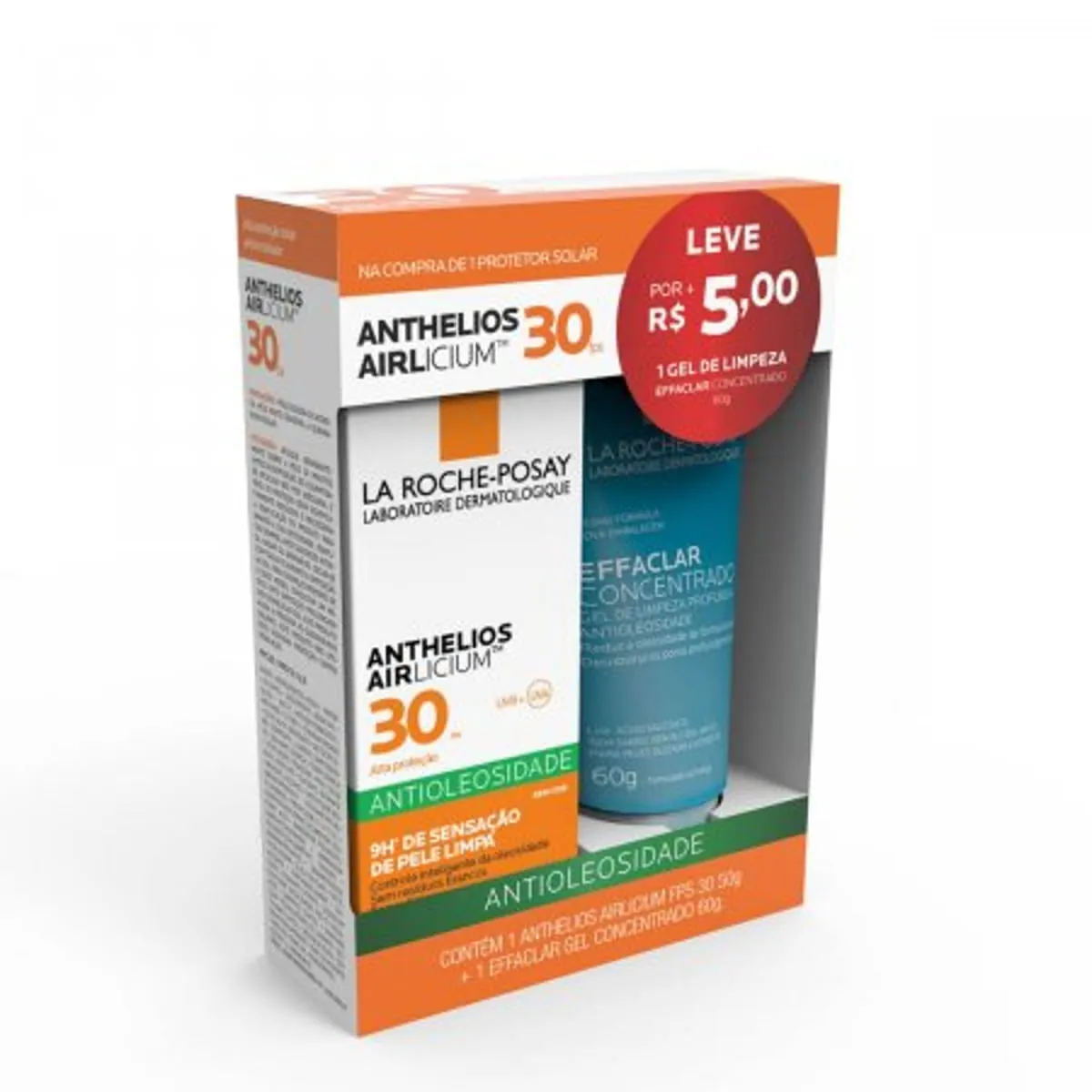 Kit Gel Creme Fps 30 La Roche Anthelios Air 50 G + Effaclar Concentrado 60 G