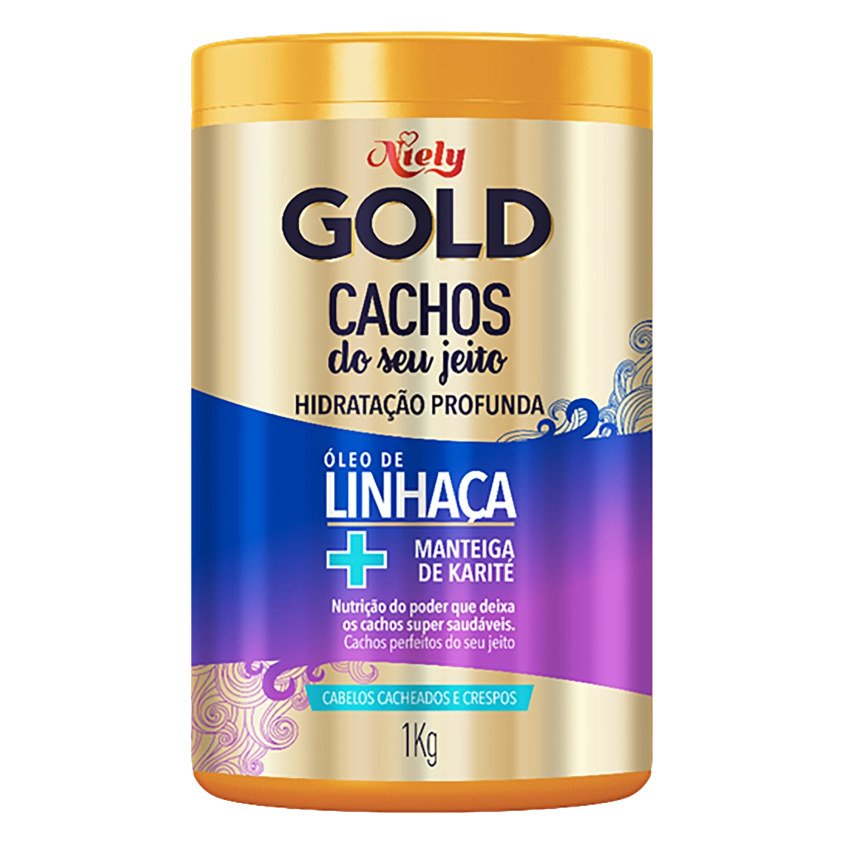 Máscara de Hidratação Profunda Niely Gold Cachos do Seu Jeito 1kg