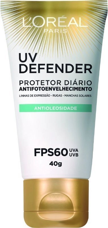 Protetor Solar Antioleosidade Fps 60 Loréal Paris Uv Defender Bisnaga 40g