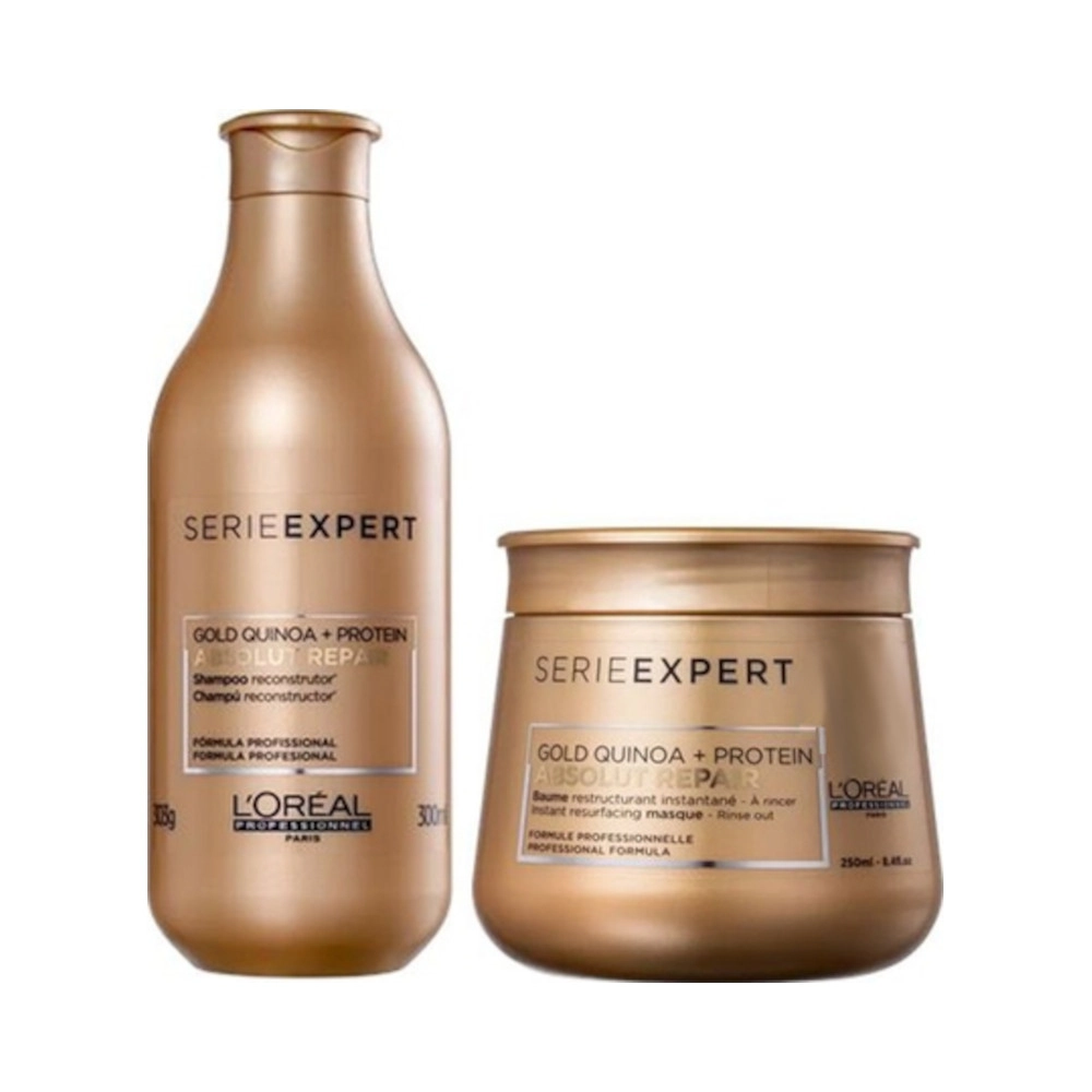 Promocional Loreal Profissional Serie Expert Gold Quinoa Sh Másc 300ml 250g