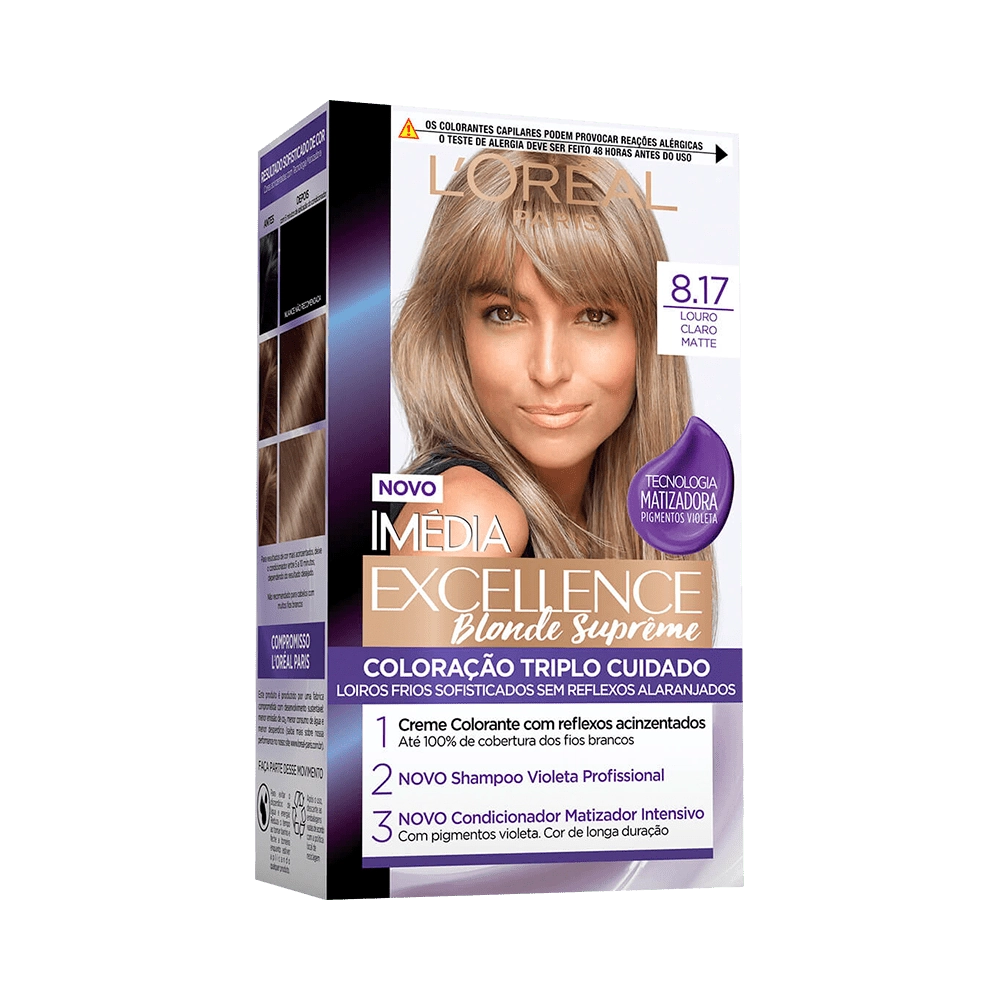 Coloracao Kit Permanente Loreal Blondes Supreme 8,17