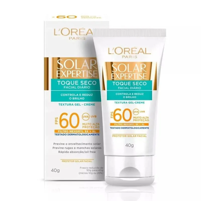 Protetor Solar Expertise Toque Seco fps 60 L'Oréal Com 40g