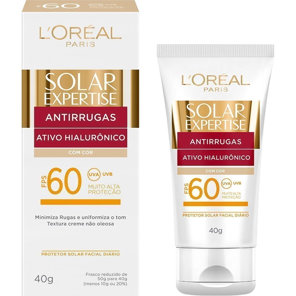 Prot Solar Loreal Paris Solar Expertise Antirrugas Com Cor Fde:40,67 Por:31,36 Economia:22,89