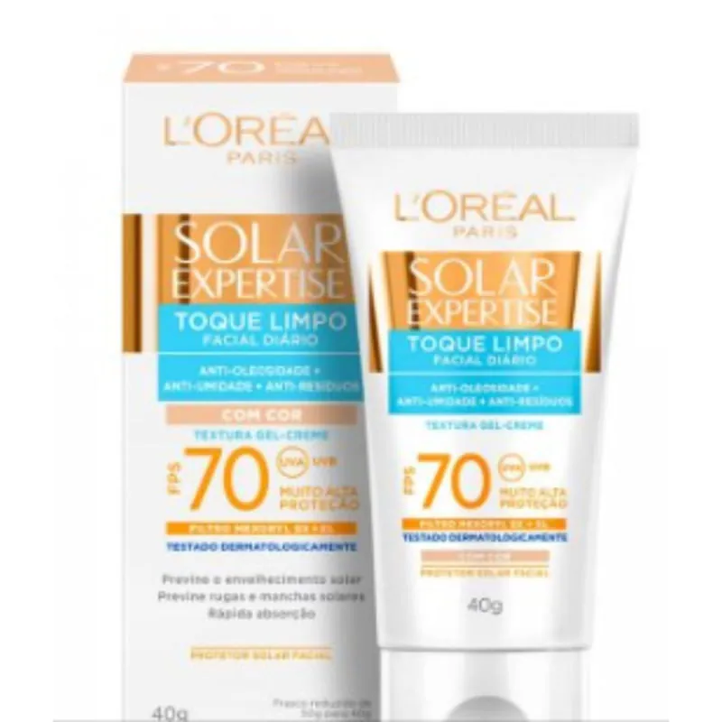Protetor Solar Facial FPS 70 Toque Limpo L'Oreal Paris 40g