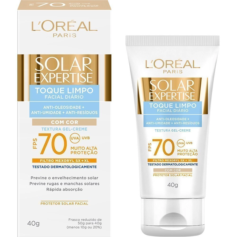 Protetor Solar Expertise 40g Fps 70 Antirrugas Com Cor Loreal