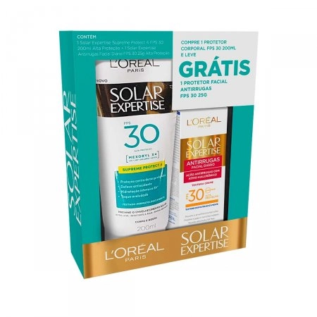 Kit Protetor Solar L´Oréal FPS30 200ml + Facial FPS30 25g