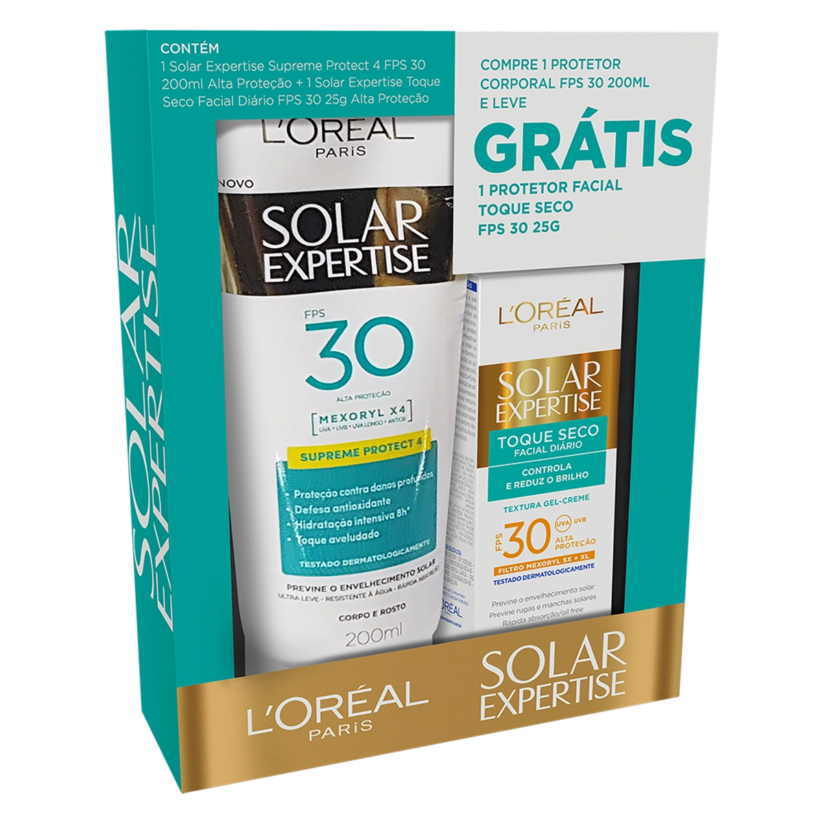 Kit Protetor Solar Supreme Protect 4 Fps 30 200ml Grátis Protetor Solar Toque Seco Facial Fps 30 25g