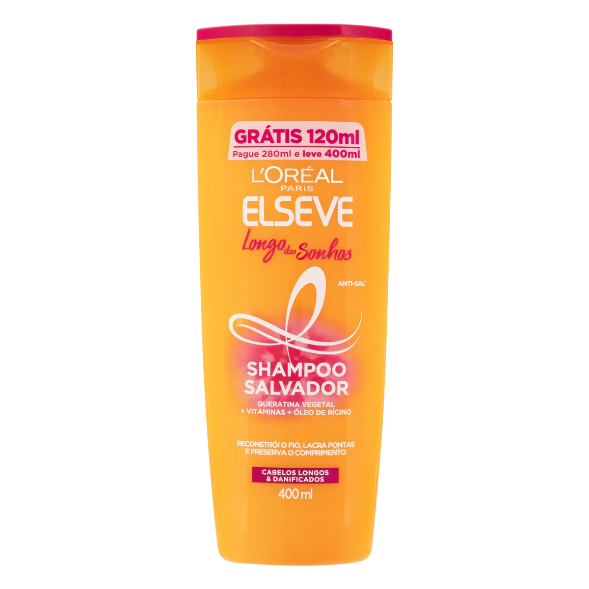 Shampoo Loréal Paris Elseve Longo Dos Sonhos Frasco Leve 400ml Pague 280ml