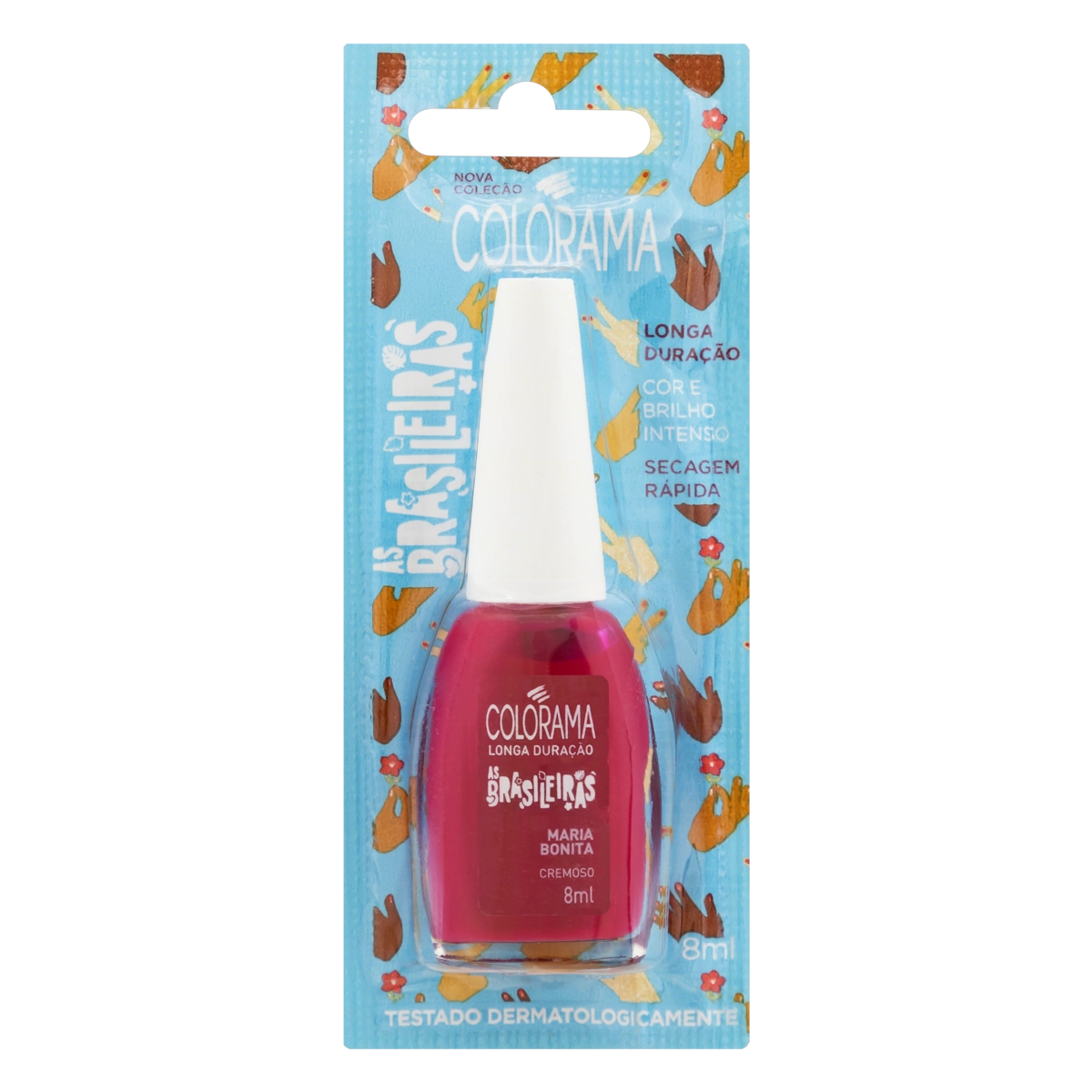 Esmalte Cremoso Maria Bonita Colorama As Brasileiras Blister 8ml
