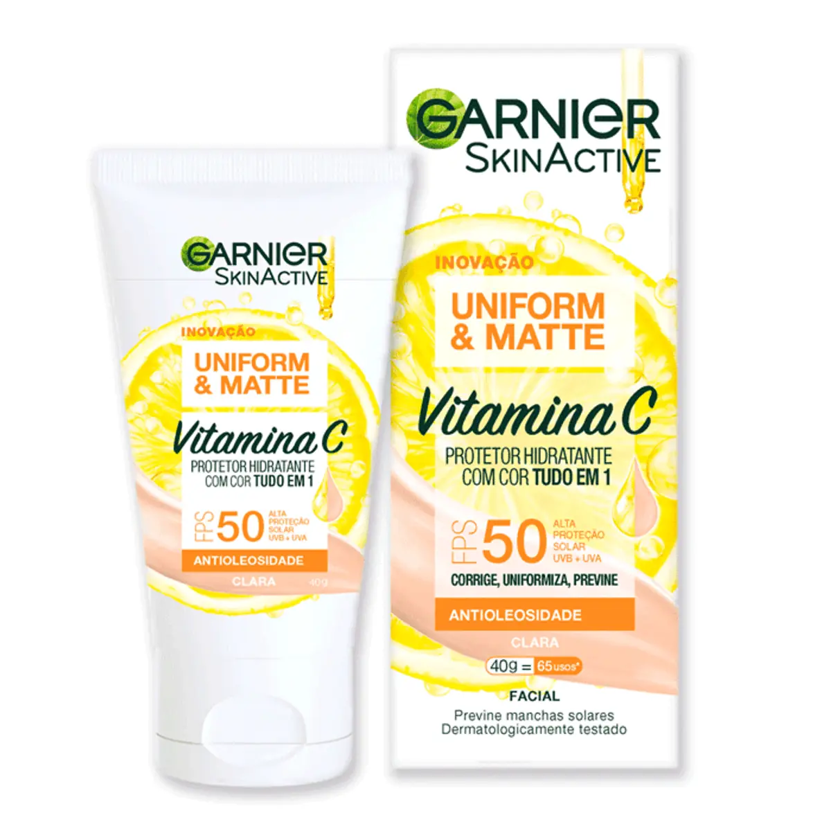 Protetor Solar Hidratante Clara SkinActive Garnier Fps 50 40 G