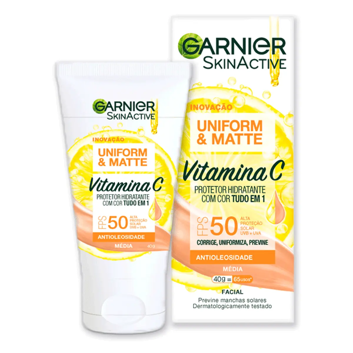 Protetor Solar Hidratante Media SkinActive Garnier Fps 50 40 G