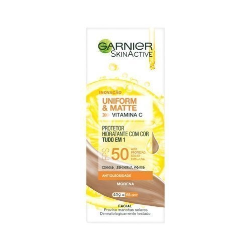 Hidratante Protetor Uniform Matte 40g Fps 50 Morena Garnier