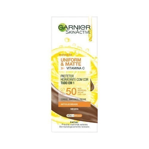 Hidratante Protetor Uniform Matte 40g Fps 50 Negra Garnier