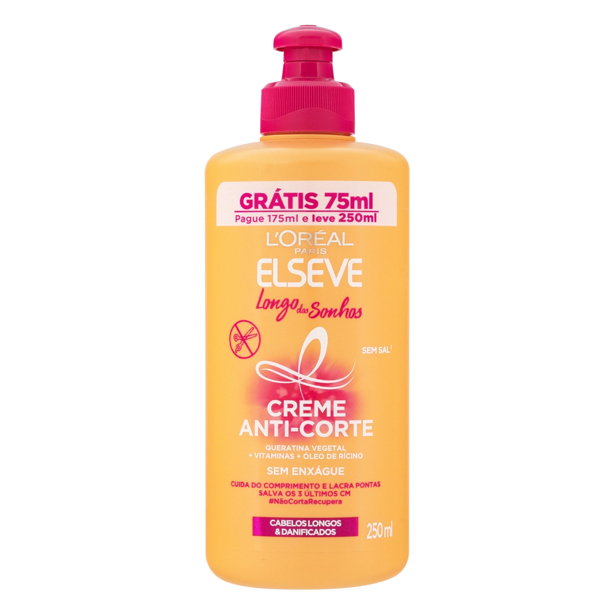 Creme Para Pentear Loréal Paris Elseve Longo Dos Sonhos Frasco Leve 250ml Pague 175ml