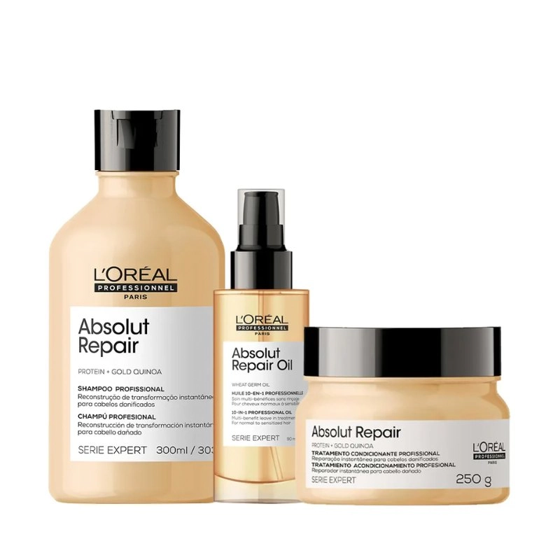 Shampoo Loreal Prof Se Abs Repair Gold Quinoa Protein 300ml New