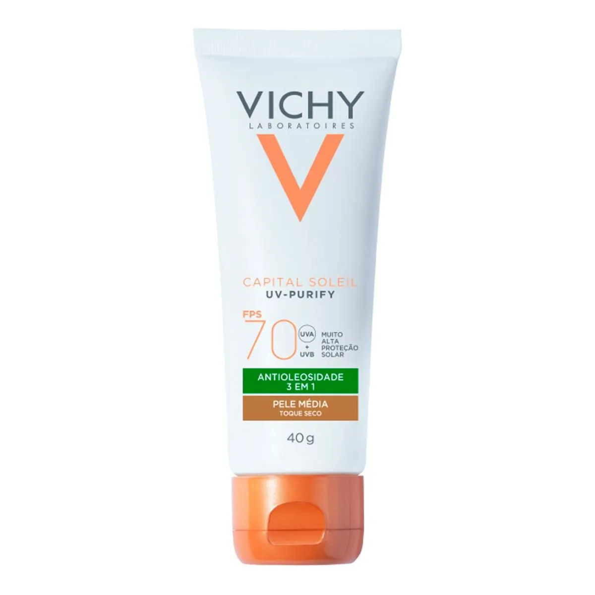 Protetor Solar Idéal Soleil Purify Cor Média FPS70 Vichy Com 40g