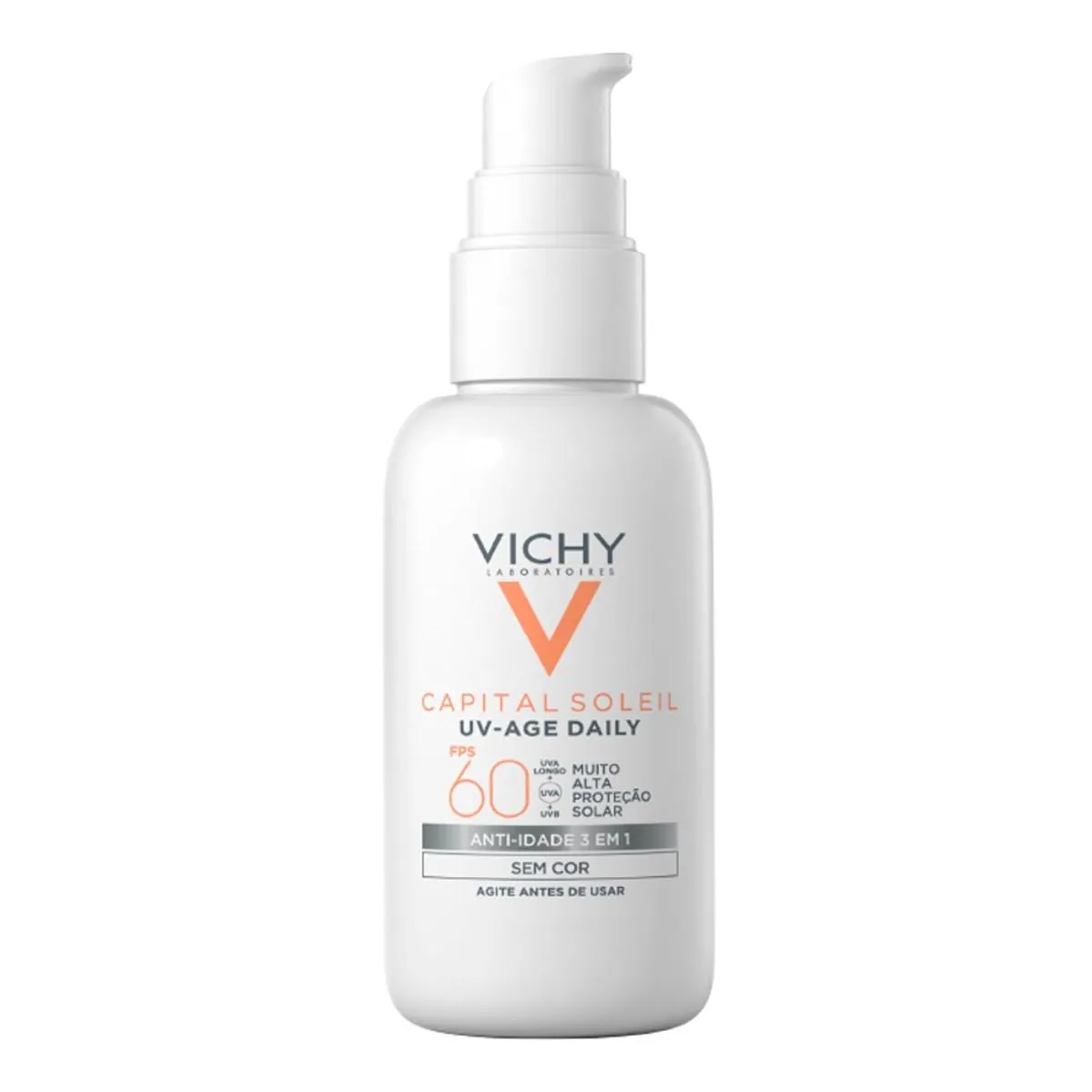 Protetor Solar Facial Vichy Uv Age Daily Sem Cor Fps 60 40g