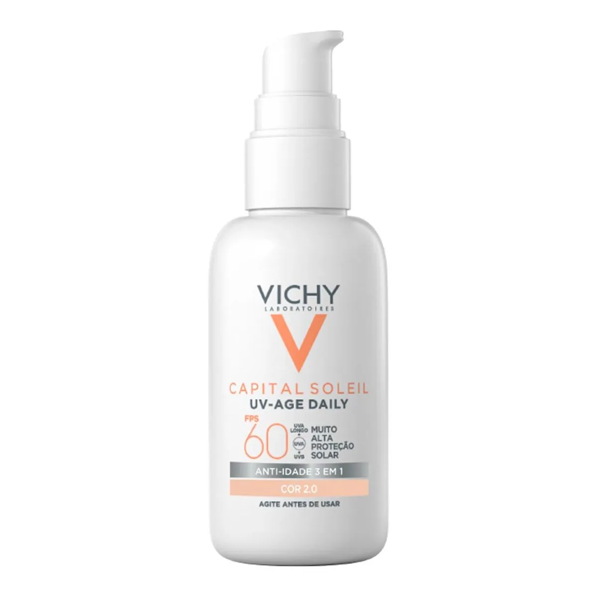 Protetor Solar Facial Vichy Capital Soleil Uv Age Daily Cor 2.0 Fps60 40g