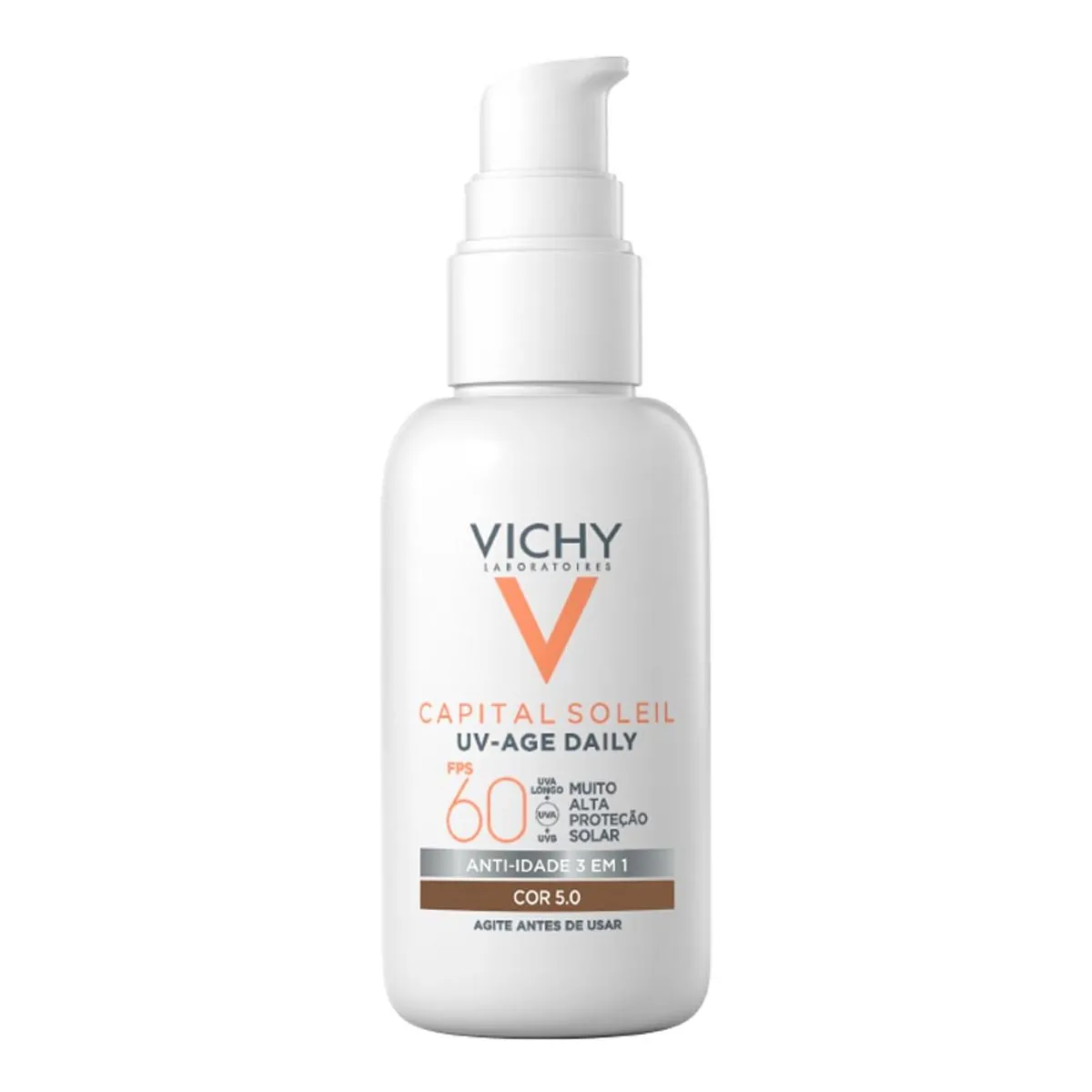 Protetor Solar Facial Vichy FPS 60 Capital Soleil UV-Age Daily Cor 5.0 40g