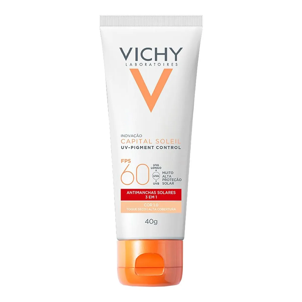 Protetor Solar Facial Toque Seco Antimanchas Com Cor 1.0 Fps 60 Vichy Capital Soleil Uv Pigment Cont