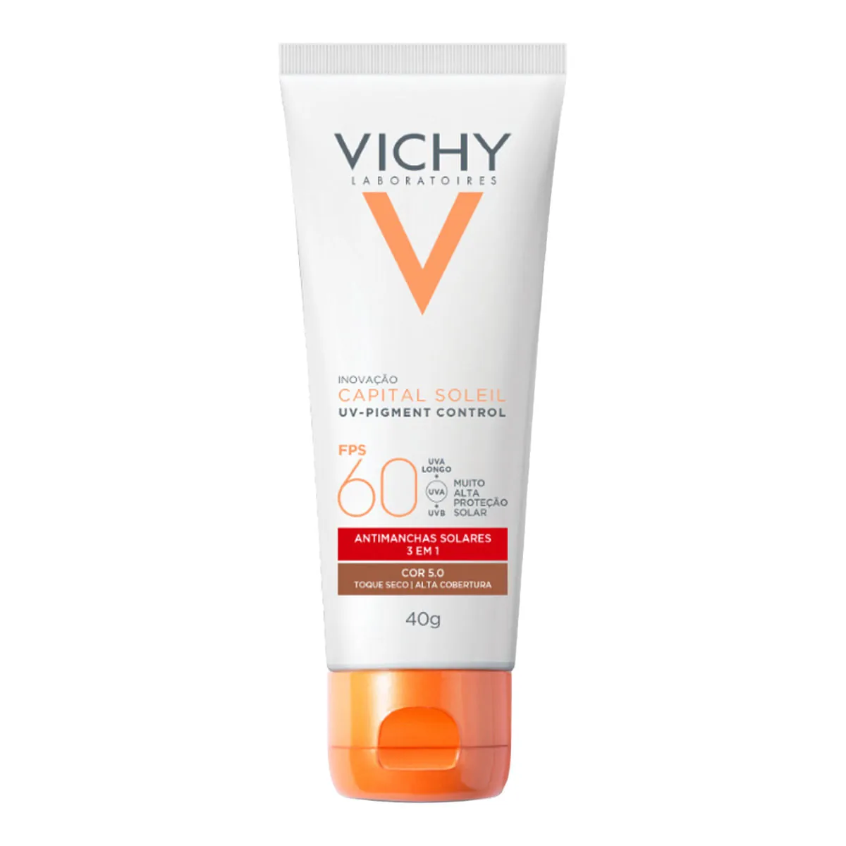 Protetor Solar Facial Toque Seco Antimanchas Com Cor 5.0 Fps 60 Vichy Capital Soleil Uv Pigment Cont