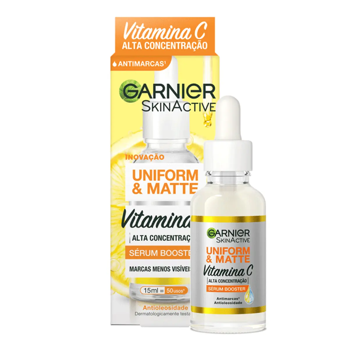Sérum Facial Antimarcas Garnier Uniform&amp;Matte Vitamina C com 15 ml
