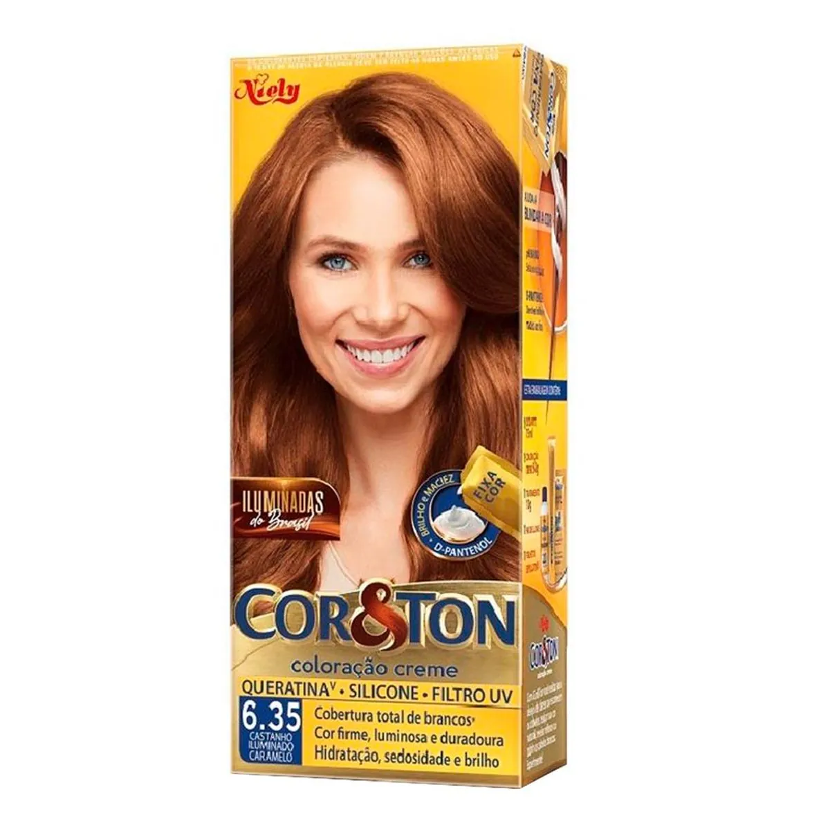 Coloracao Minikit Perm Loreal Niely Cor Ton 6.35 Cast Ilumi Caramelo 1un