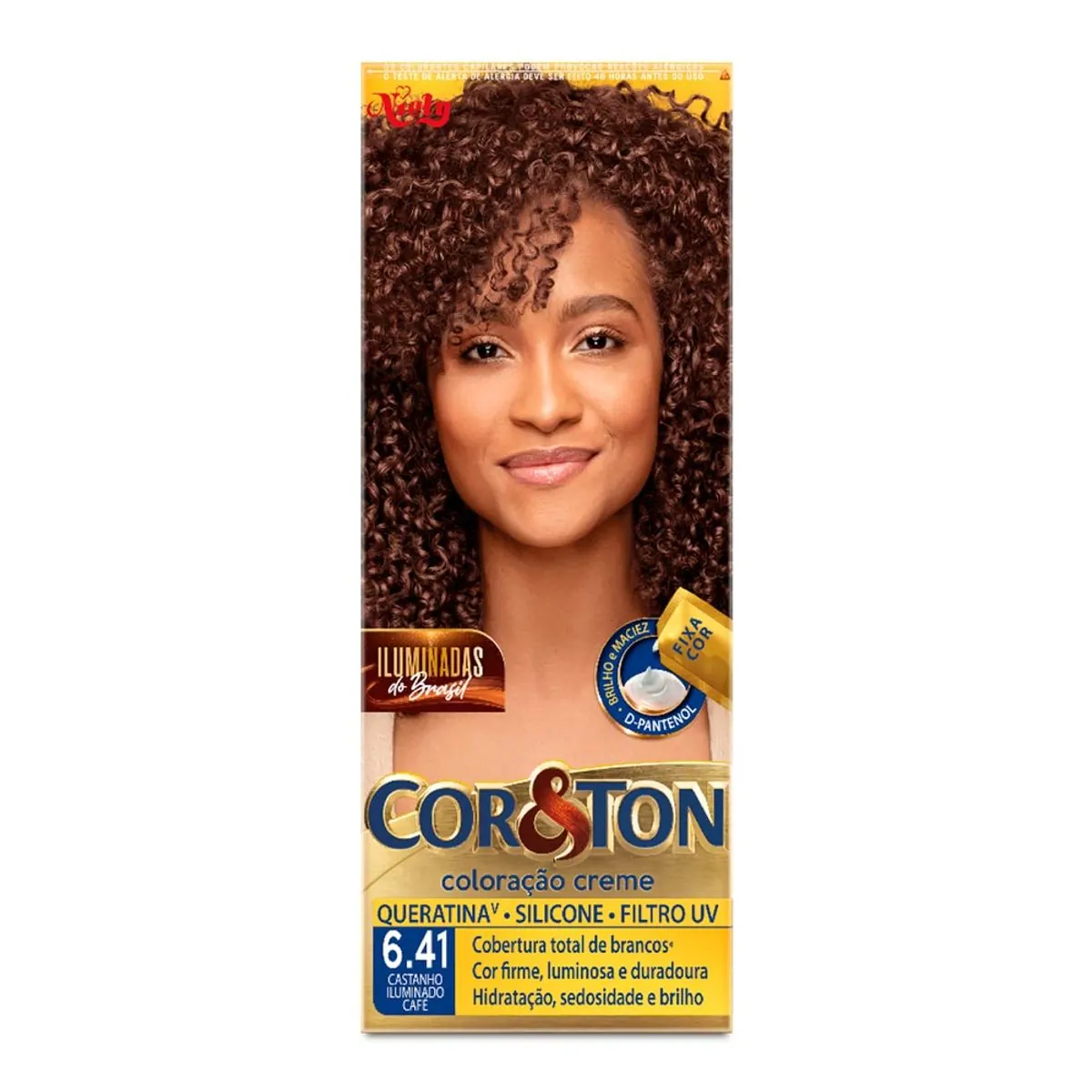 Tinta Cor Ton Ind 125g 6.41 Castanho Iluminado Cafe Niely