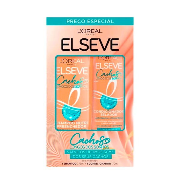 Shampoo Elseve 375ml Cond.elseve 170ml Cachos Dos Sonhos